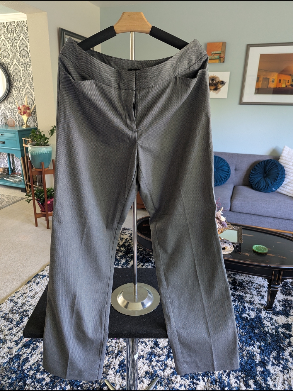 Worthington Gray Straight-Leg Dress Pants